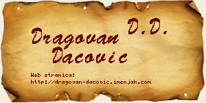 Dragovan Dacović vizit kartica